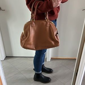 J. Crew Genuine Leather Bienniel Satchel